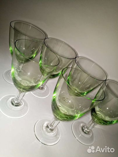 Рюмки на ножке/ цветное стекло СССР