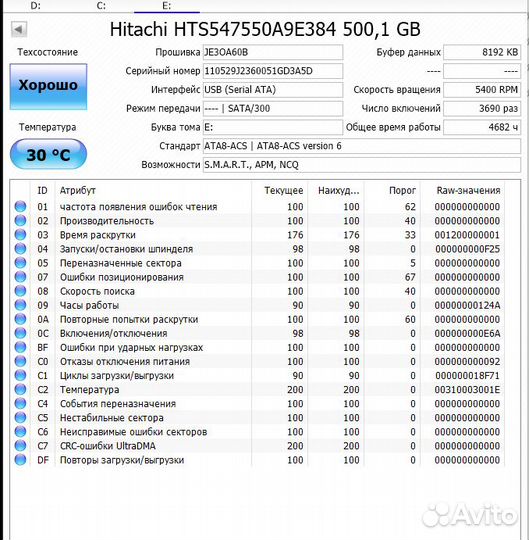 Внешний переносной жёсткий диск 500 GB