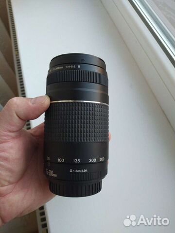 Canon EF 75-300mm f/4-5,6 III бленда фильтр