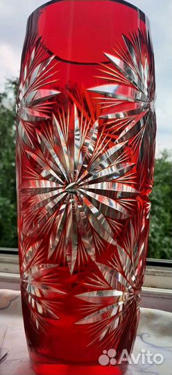 Большая хрустальная ваза гхз, 
