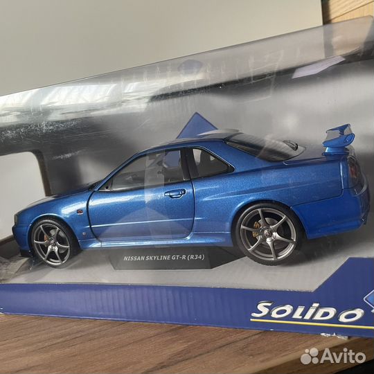 Модель Nissan Skyline GT-R R34 Solido 1:18