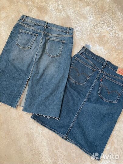 Юбка джинсовая levis и zara