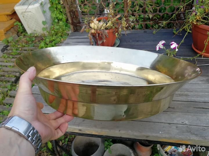 Таз царский огромный медный. клеймо
