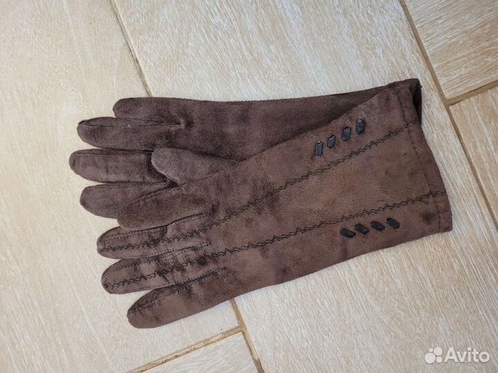 Перчатки женские замша