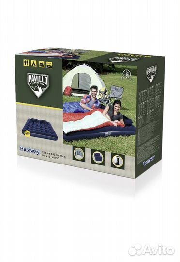 Матрас надувной bestway с насосом и подушками