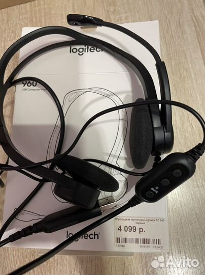 Проводная гарнитура Ligitech PC 960 черный