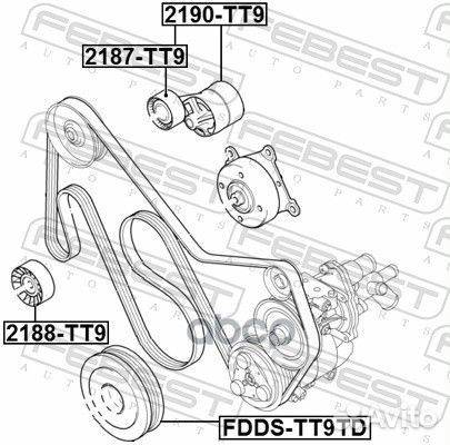 Ролик натяжной Ford Transit 2.4TDCi/3.2TDC 06