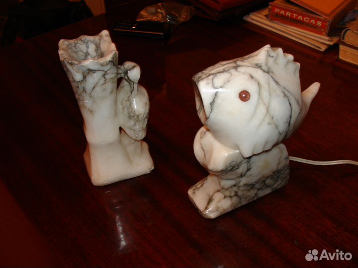 Ночник и вазочка из натурального камня