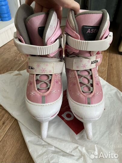 Коньки детские раздвижные (34-37р)