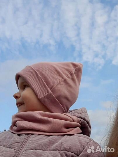Комплект шапка и снуд для девочки