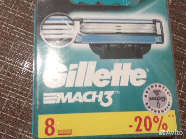 Ф34. Gillette Mach 3 8 шт
