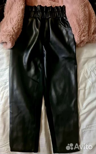 Стильные, кожаные брюки