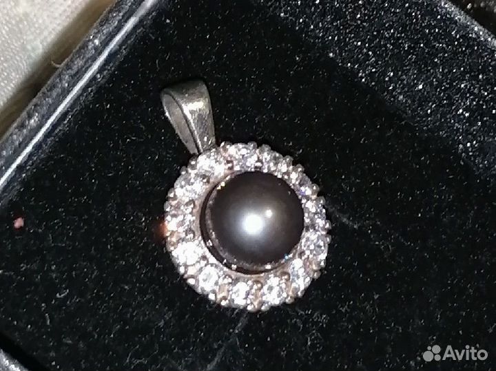 Den'o серьги 925 натур.жем.Новые