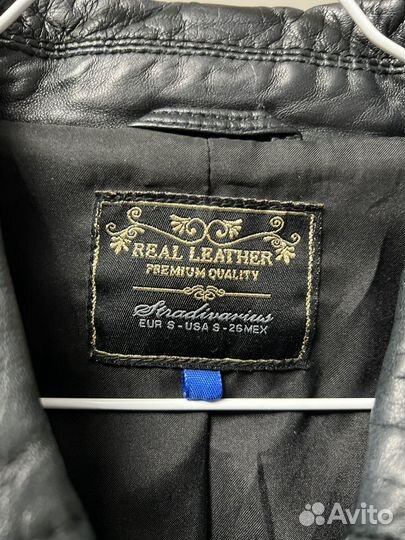 Куртка косуха Страдивариус нат.кожа