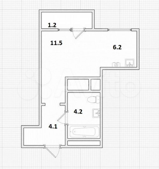 Квартира-студия, 27,2 м², 8/10 эт.