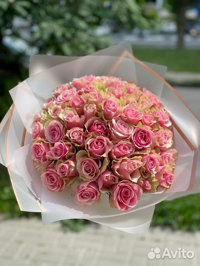 Букет роз живые цветы 25 / 51 / 101 доставка