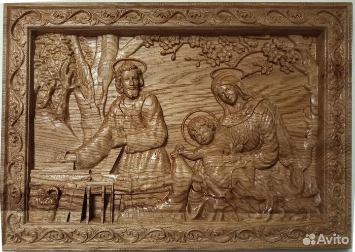 07 Панно Святое семейство 31 на 22 см