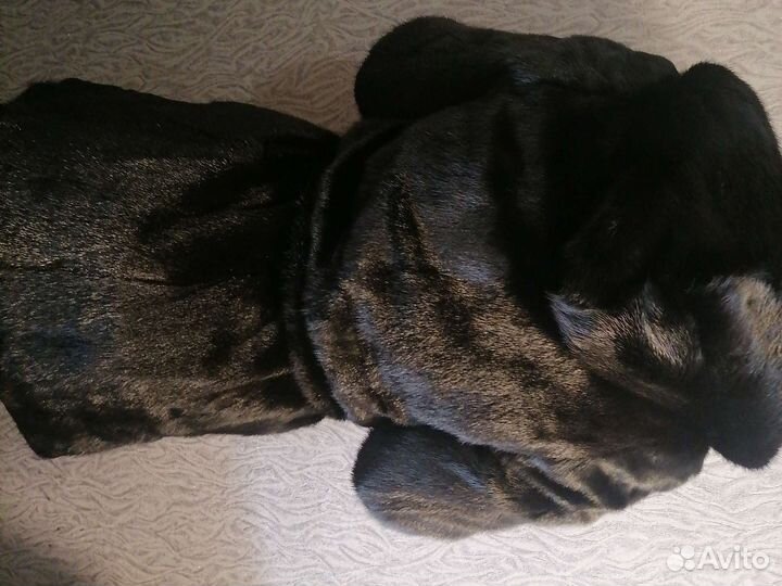 Шуба норковая с капюшоном