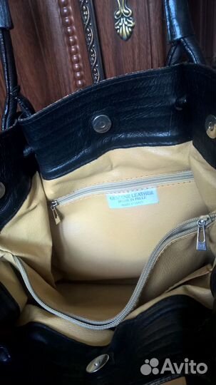 Кожаная сумка б/у