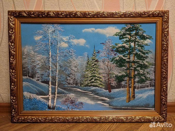 Картина зимний пейзаж