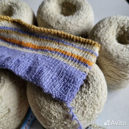 Пряжа Турн Сирень хлопок букле эластик