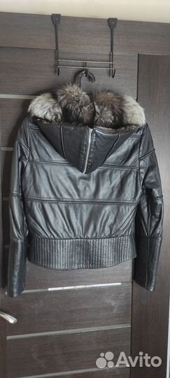 Куртка кожаная женская с мехом