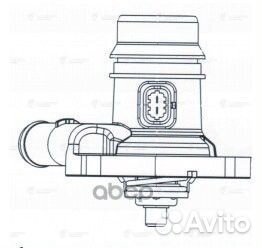 Термостат с ниж. крышкой для а/м Opel Astra J
