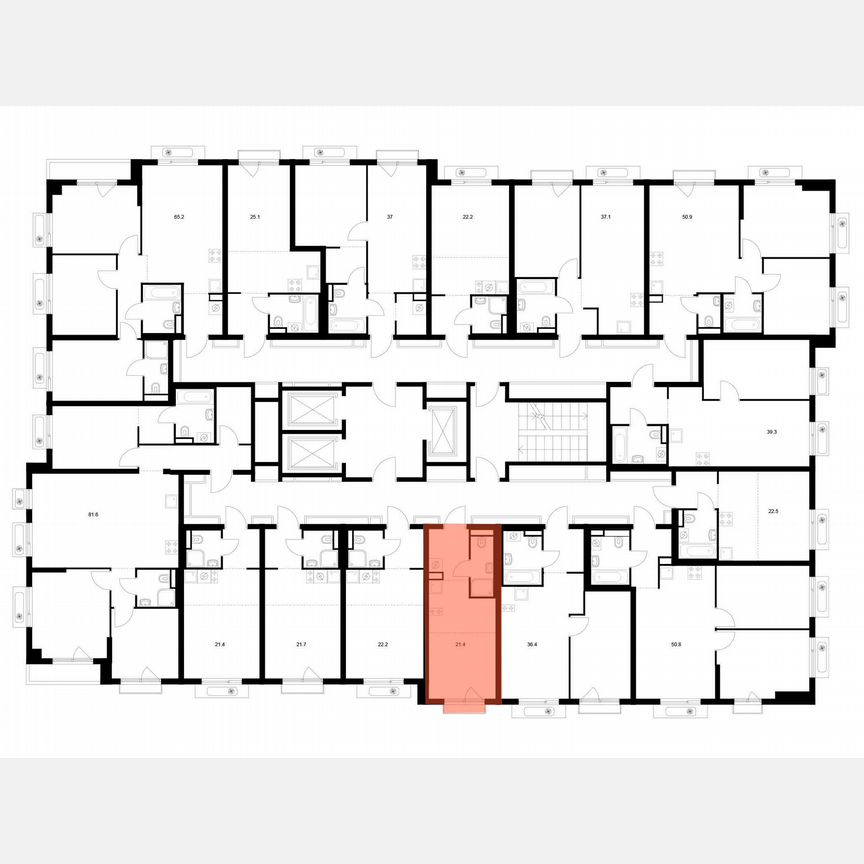 Квартира-студия, 21,4 м², 16/18 эт.