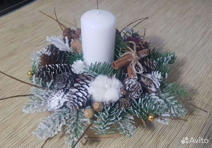 Композиции, веночки, подсвечники новогодние