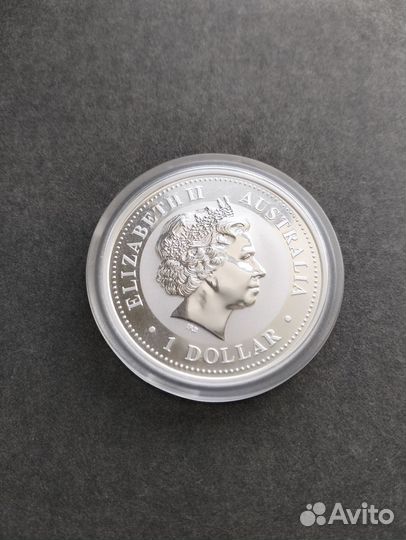 Серебряная монета Австралия 2007 Лунар Год Свиньи