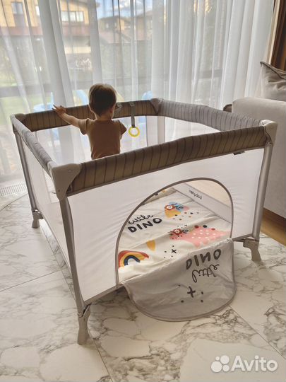 Детский манеж babyton circus grey