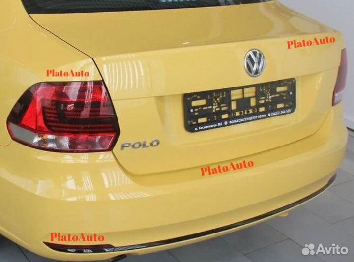 Крышка багажника жёлтая на Volkswagen Polo 5(98)