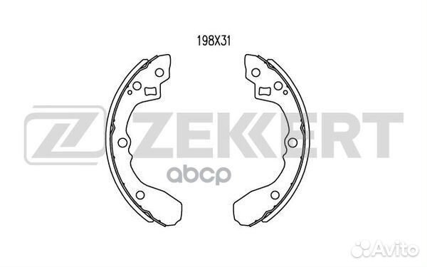Колодки торм. бараб. задн. Kia Rio 00- bk-4257