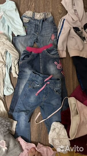 Большой пакет вещей для девочки 80