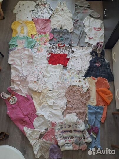 Одежда для девочки 68 74 80 пакетом