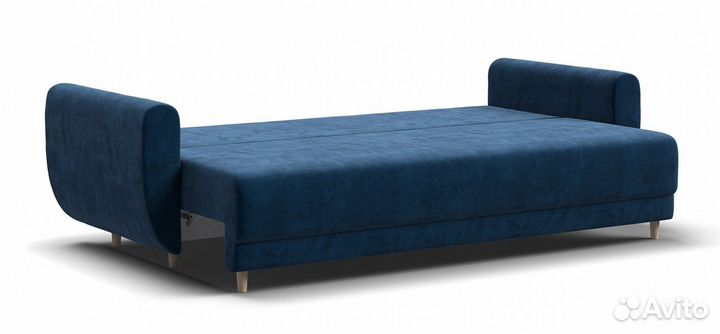 Диван Астон, велюр синий