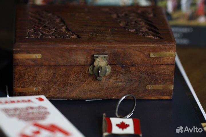 Индийская шкатулка /палисандр + вставки латунь