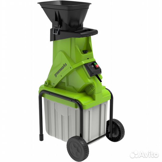 Измельчитель веток Greenworks с ящиком 230V +