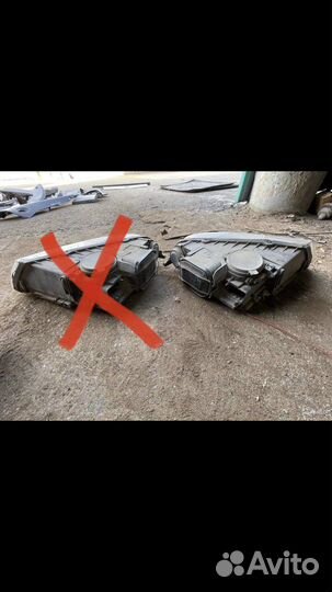 Фара левая трещина на стекле туарег 1 touareg