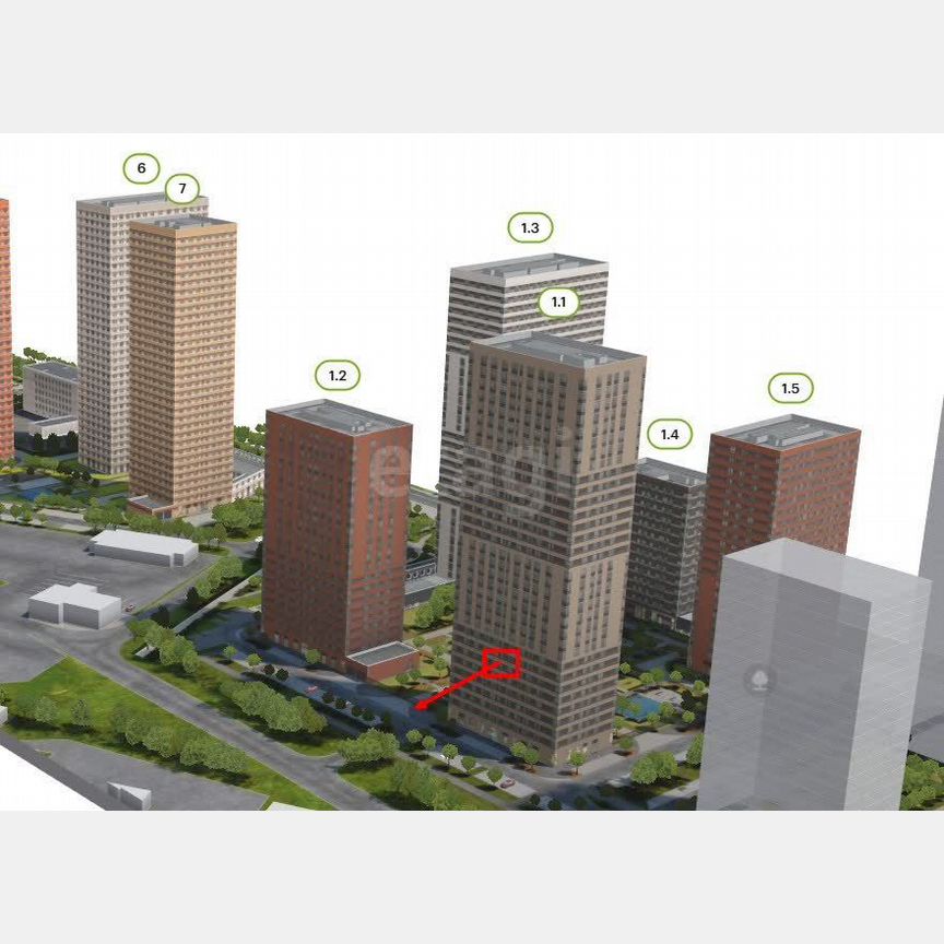 Квартира-студия, 25,5 м², 6/33 эт.