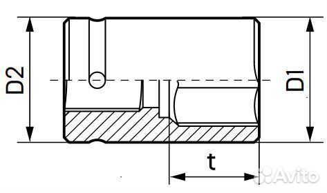 Головка 4-гранная 1