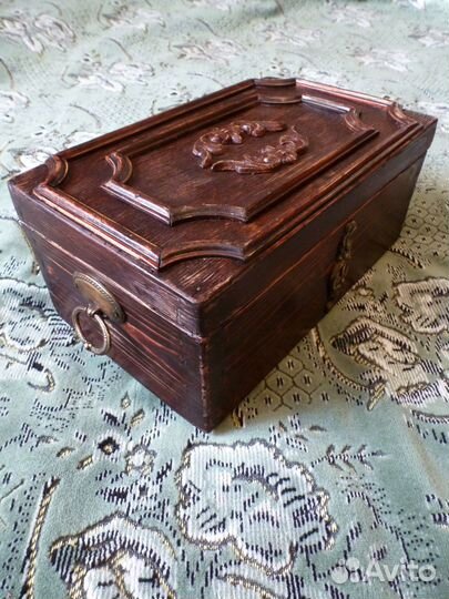 Шкатулка Сундучок СССР старинная дерево