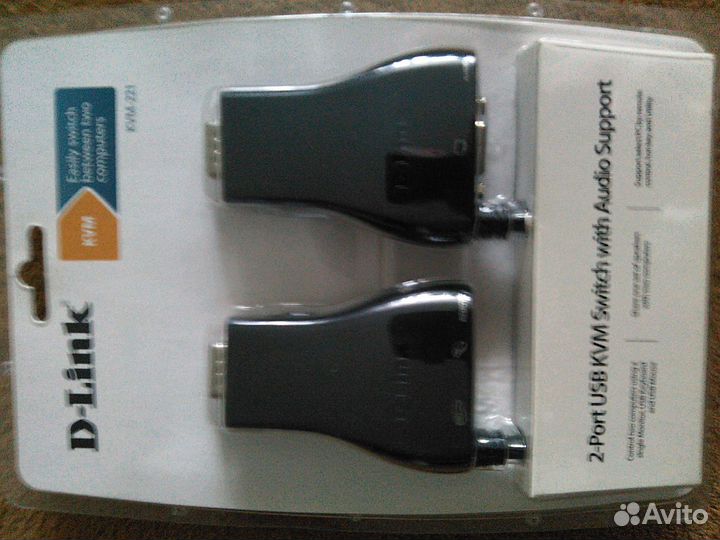 Двухпортовый переключатель D-Link KVM-221/RU