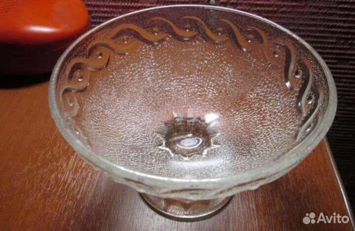 Вазочка,Креманка на ножке,стекло СССР