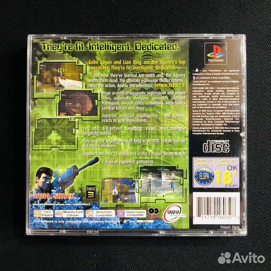 Игра PS1 лицензия Syphon Filter 2