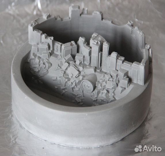 Декоративное кашпо-органайзер Город