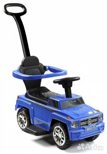 Детский толокар JY-Z08B синий с ручкой G 65