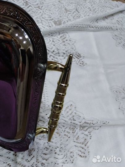 Поднос хромированный