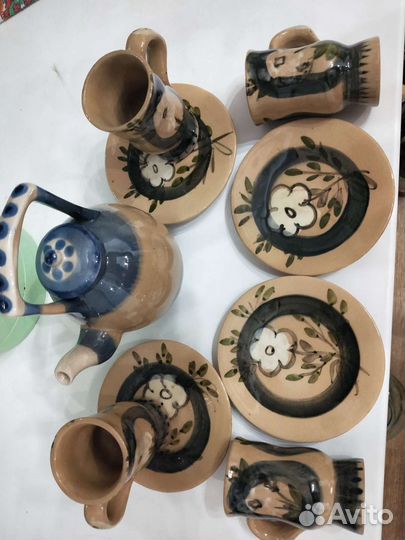 Кофейный сервиз глина