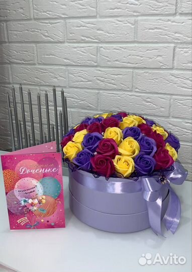 Букеты из мыльных роз 55 101 роза